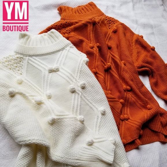 🔥1 Left🔥Oversized pompom sweater - Picture 5 of 6